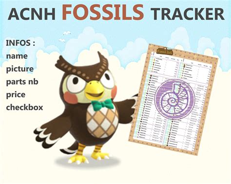 animal crossing fossils checklist.